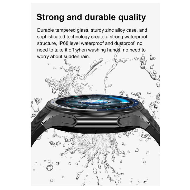 Premium Smartwatch for Men – 1.43'' 3D Surround Vision Display, 4GB RAM, 32GB Storage, Bluetooth Calling, Waterproof, Heart Rate & Sleep Monitoring, MP4 Video Playback, Voice Assistant
