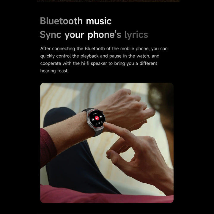 Premium Smartwatch for Men – 1.53'' AMOLED HD Screen, GPS, NFC, Bluetooth Calling, IP68 Waterproof, Heart Rate & Blood Pressure Monitoring, AI Voice Assistant, Sports & Fitness Tracker, 2024