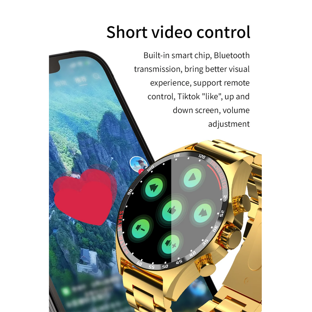 Premium Outdoor Sports GPS Smart Watch for Men – Bluetooth Call, HD AMOLED Screen, Health Monitoring, Compass, IP68 Waterproof, Multi-Sport Mode, Sleep & Blood Oxygen Monitoring, Music Control