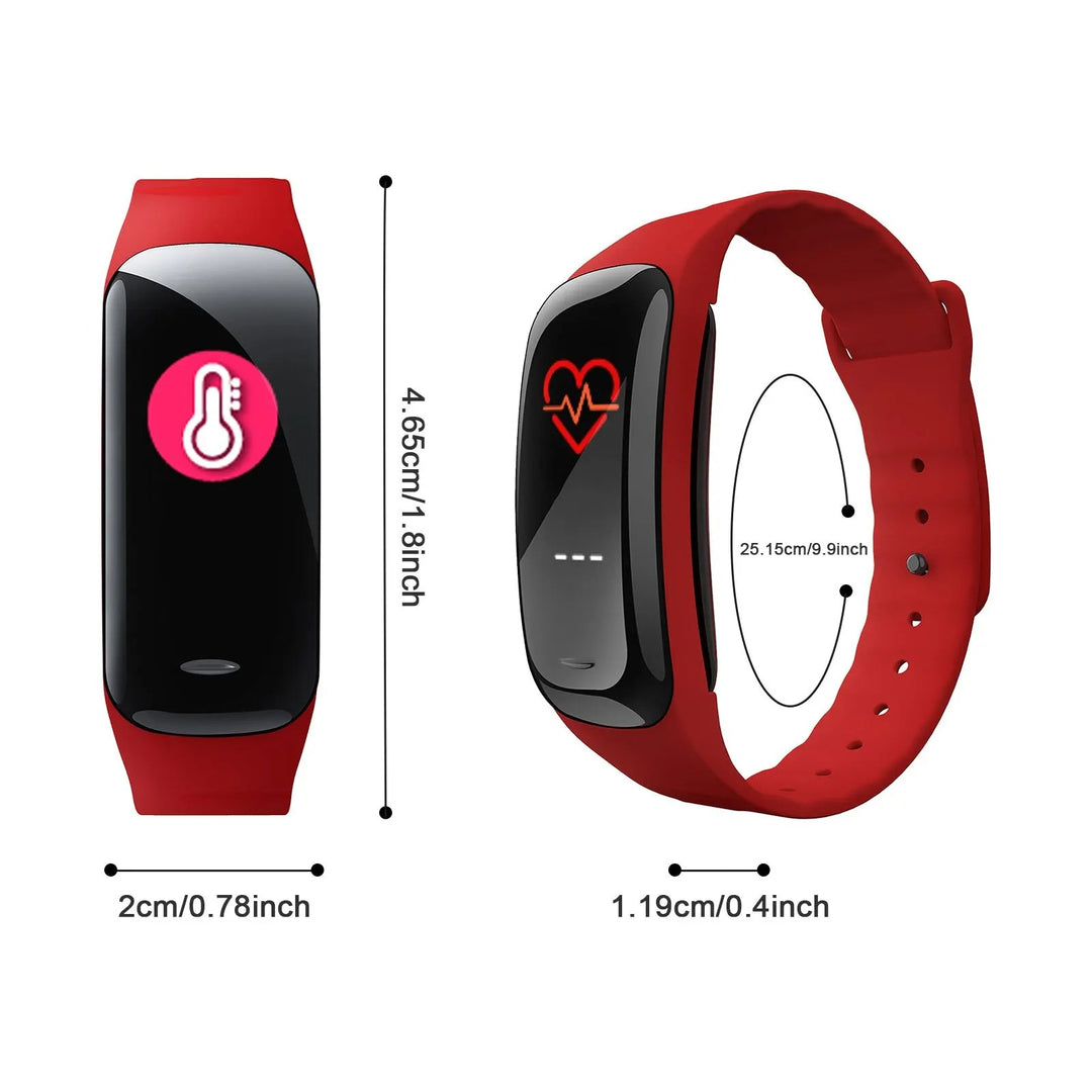 Premium Smart Fitness Watch – Heart Rate, Blood Pressure, Step Counting, Sleep Monitoring, Sports Tracker, Bluetooth, Multi-Sport Mode for Men & Women, Waterproof Wristband