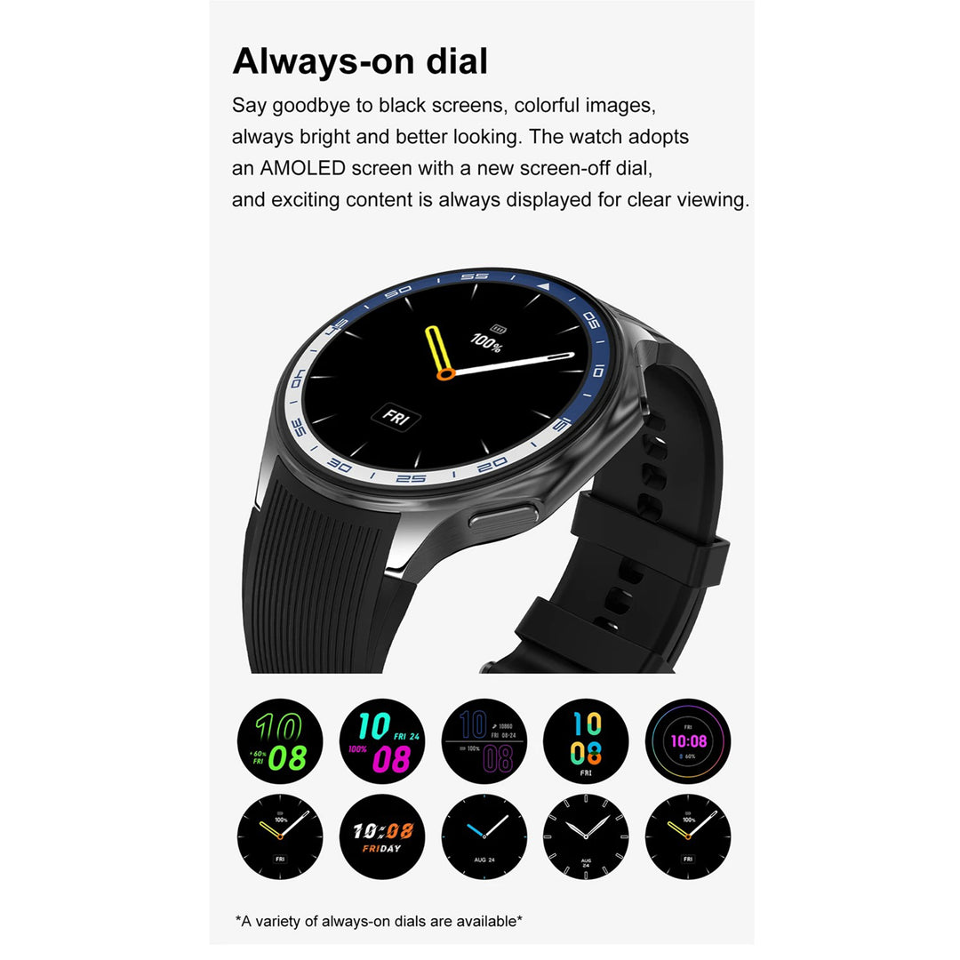 Premium Smartwatch for Men – 1.43'' 3D Surround Vision Display, 4GB RAM, 32GB Storage, Bluetooth Calling, Waterproof, Heart Rate & Sleep Monitoring, MP4 Video Playback, Voice Assistant
