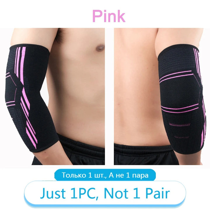 Premium Elbow Support Brace for Sports, Tennis, Golf & Basketball - Elastic Compression Sleeve, Anti-Slip Design for Elbow Pain Relief, Arthritis & Tendonitis Protection, Unisex, 1PC