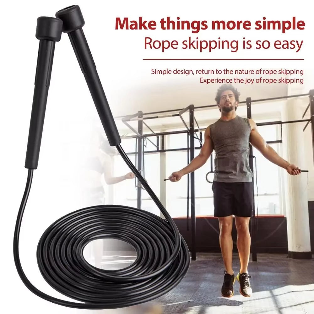Premium PVC Skipping Rope – Adjustable Length Jump Rope for Fitness Training, Weight Loss, and Cardio Exercise, 2.3m Long, Soft & Lightweight, Durable 4mm Diameter Cable