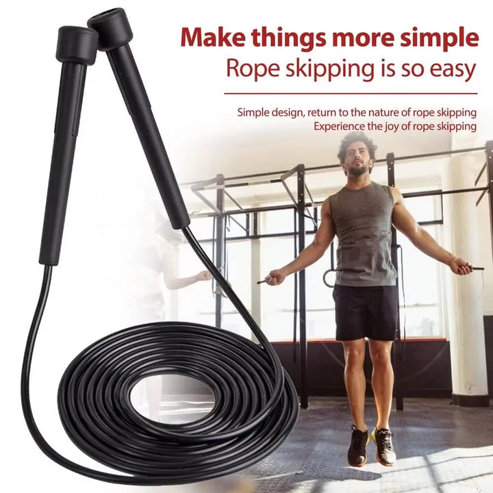 Premium PVC Skipping Rope – Adjustable Length Jump Rope for Fitness Training, Weight Loss, and Cardio Exercise, 2.3m Long, Soft & Lightweight, Durable 4mm Diameter Cable