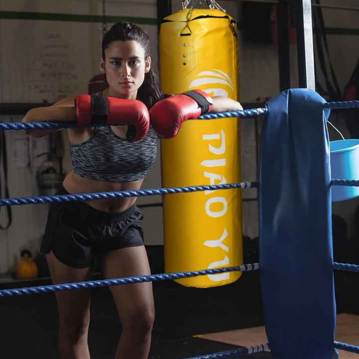 Premium Boxing Sandbag – High-Quality PU Punching Bag for Adult Practice – Durable Taekwondo, Karate & Thai Boxing Training – Includes Strong Metal Chain, Zipper Seal & Multiple Sizes
