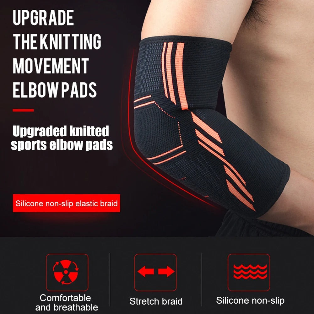 Premium Elbow Support Brace for Sports, Tennis, Golf & Basketball - Elastic Compression Sleeve, Anti-Slip Design for Elbow Pain Relief, Arthritis & Tendonitis Protection, Unisex, 1PC