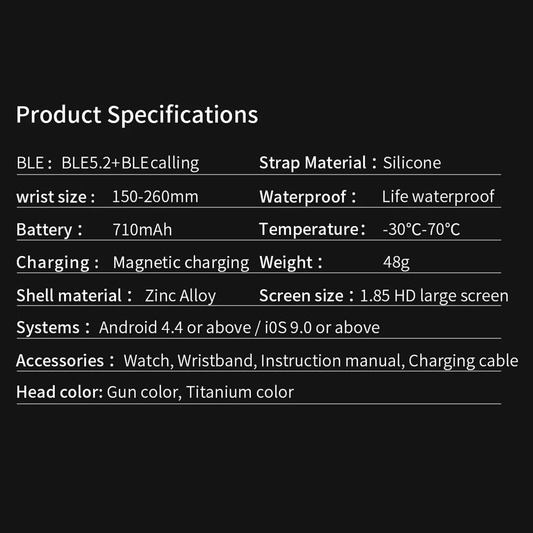 Premium Smartwatch with NFC & Bluetooth Headset – TWS Music & Talk, Sports Tracking, Sleep Monitoring, Camera Control, Music Control, Smart Alarm, Waterproof, Compatible with Android & iOS
