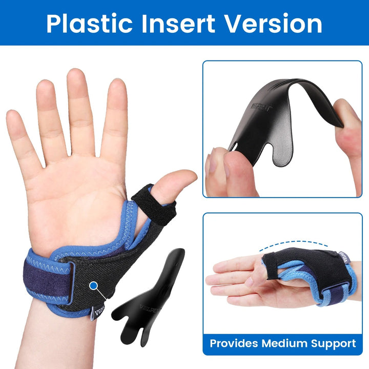 Premium Waterproof Silicone Thumb Brace for Tendonitis, Arthritis & Trigger Finger Pain Relief – Semi-Rigid Splint with Comfortable, Skin-Friendly Thumb Compression Sleeve, Fits Both Hands