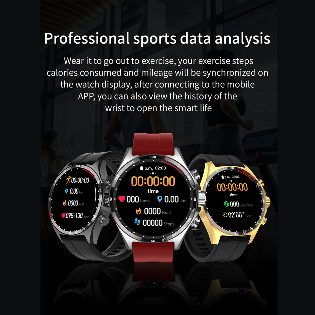 Premium Outdoor Sports GPS Smart Watch for Men – Bluetooth Call, HD AMOLED Screen, Health Monitoring, Compass, IP68 Waterproof, Multi-Sport Mode, Sleep & Blood Oxygen Monitoring, Music Control