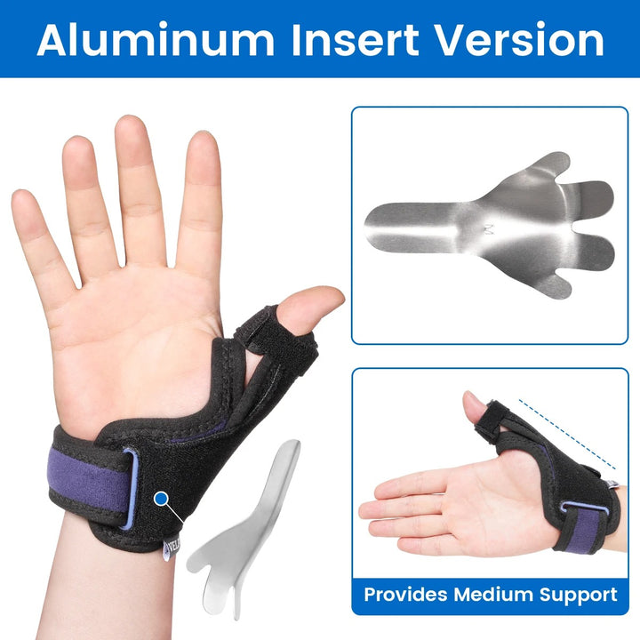 Premium Waterproof Silicone Thumb Brace for Tendonitis, Arthritis & Trigger Finger Pain Relief – Semi-Rigid Splint with Comfortable, Skin-Friendly Thumb Compression Sleeve, Fits Both Hands