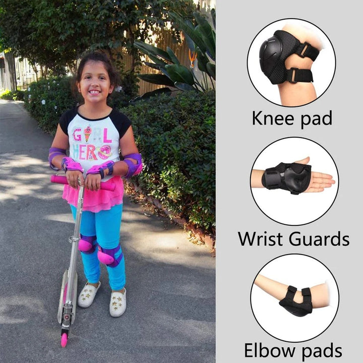 Premium Kids Knee Pads, Elbow Pads & Wrist Guards Safety Set for Ages 3-7, Adjustable Protective Gear for Boys & Girls, Perfect for Skating, Cycling, Skateboard – 6 Pieces
