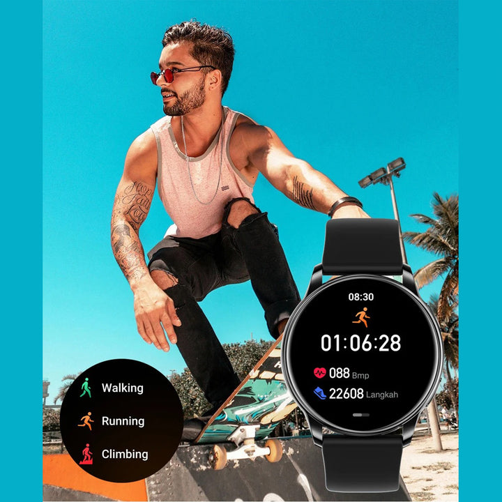 Premium Smartwatch for Women – Bluetooth Call, 100+ Sports Modes, Fitness Tracker, DIY Dials, Stylish Rosegold Design, Waterproof, Compatible with iOS & Android