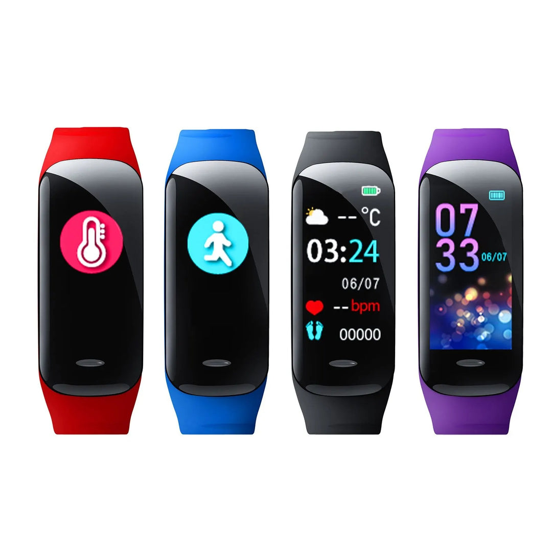 Premium Smart Fitness Watch – Heart Rate, Blood Pressure, Step Counting, Sleep Monitoring, Sports Tracker, Bluetooth, Multi-Sport Mode for Men & Women, Waterproof Wristband