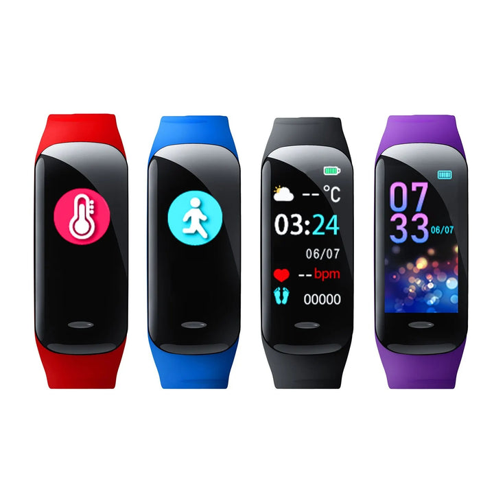 Premium Smart Fitness Watch – Heart Rate, Blood Pressure, Step Counting, Sleep Monitoring, Sports Tracker, Bluetooth, Multi-Sport Mode for Men & Women, Waterproof Wristband