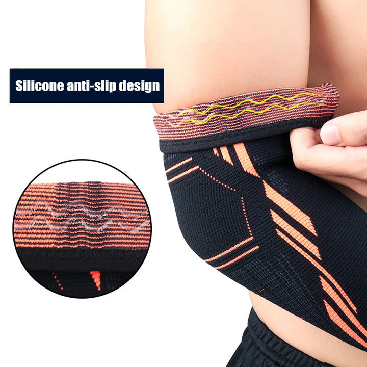 Premium Elbow Support Brace for Sports, Tennis, Golf & Basketball - Elastic Compression Sleeve, Anti-Slip Design for Elbow Pain Relief, Arthritis & Tendonitis Protection, Unisex, 1PC