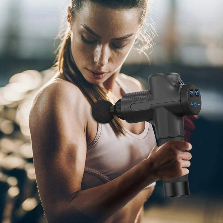 Premium 30-Level Massage Gun – Deep Tissue Muscle Relaxation for Body and Neck, Electric Fitness Equipment with Noise Reduction, Ideal for Men and Women