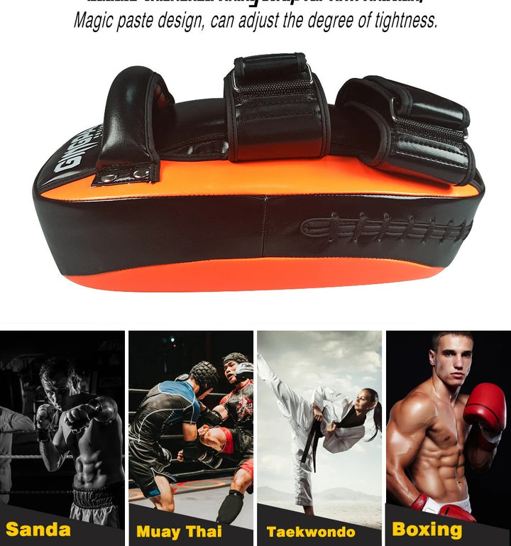 Premium Boxing Mitts Focus Punch Pads – High-Quality Training Target for Kickboxing, Muay Thai, Taekwondo & Karate – Combat Curved Pads for Boxing and Martial Arts Practice