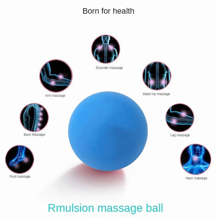 Premium Rubber Massage Ball for Muscle Relaxation, Pain Relief, and Trigger Point Therapy – Lacrosse Fascia Ball for Yoga, Fitness, Physiotherapy & Stress Relief