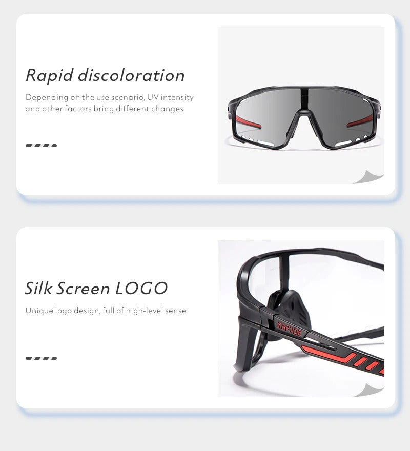 Premium Photochromic Cycling Sunglasses for Men & Women – UV400 Protection, Adjustable Lenses, Sports Eyewear for Running, MTB, Bike, Road Cycling & Driving