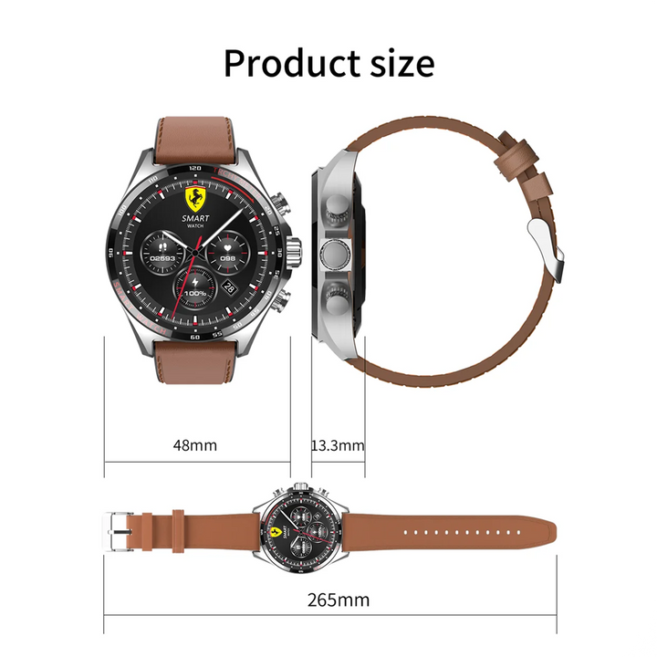 Premium Outdoor Sports GPS Smart Watch for Men – Bluetooth Call, HD AMOLED Screen, Health Monitoring, Compass, IP68 Waterproof, Multi-Sport Mode, Sleep & Blood Oxygen Monitoring, Music Control