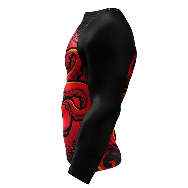 Premium Jiu Jitsu Rash Guard Set – 4-Piece MMA Sportswear Kit for Men, Includes Kimono T-shirt, Pants, Muay Thai Shorts, and BJJ Compression Gear for Gym, Boxing, and Training