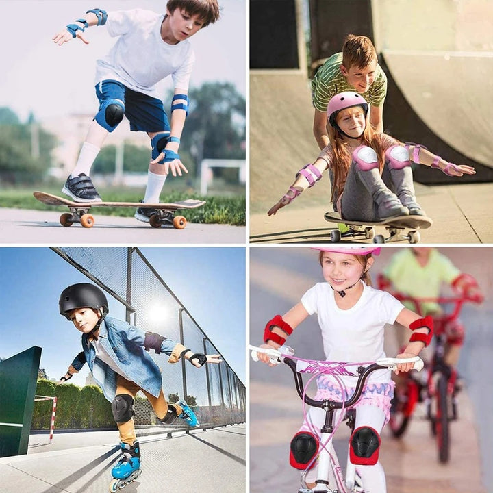 Premium Kids Knee Pads, Elbow Pads & Wrist Guards Safety Set for Ages 3-7, Adjustable Protective Gear for Boys & Girls, Perfect for Skating, Cycling, Skateboard – 6 Pieces