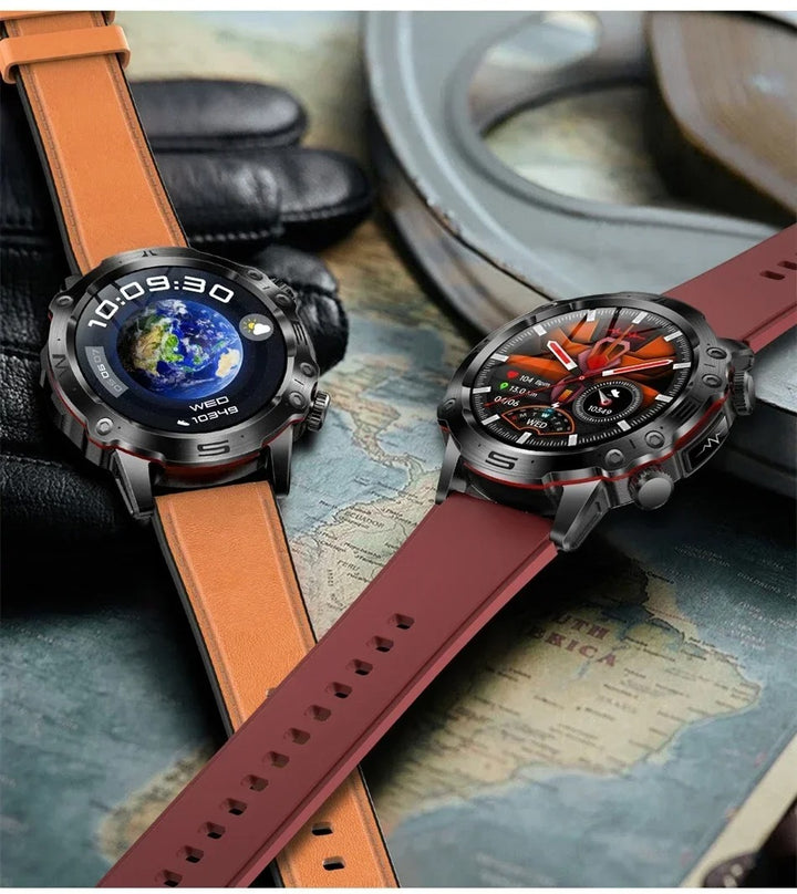 Premium Smartwatch with 1.43" AMOLED Display – Voice Calling, 100 Sports Modes, Military Grade Toughness, Waterproof, 7-Day Battery, Bluetooth, Custom Watch Faces