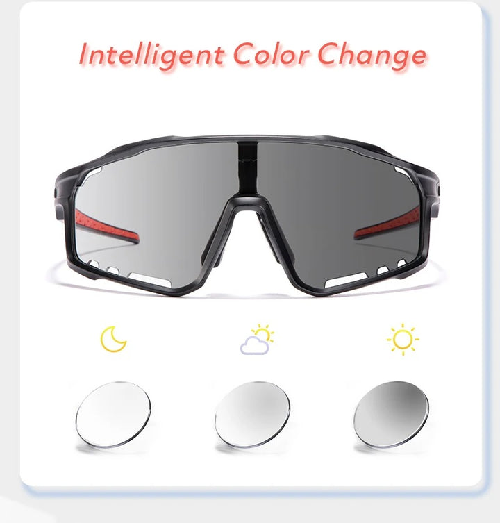 Premium Photochromic Cycling Sunglasses for Men & Women – UV400 Protection, Adjustable Lenses, Sports Eyewear for Running, MTB, Bike, Road Cycling & Driving