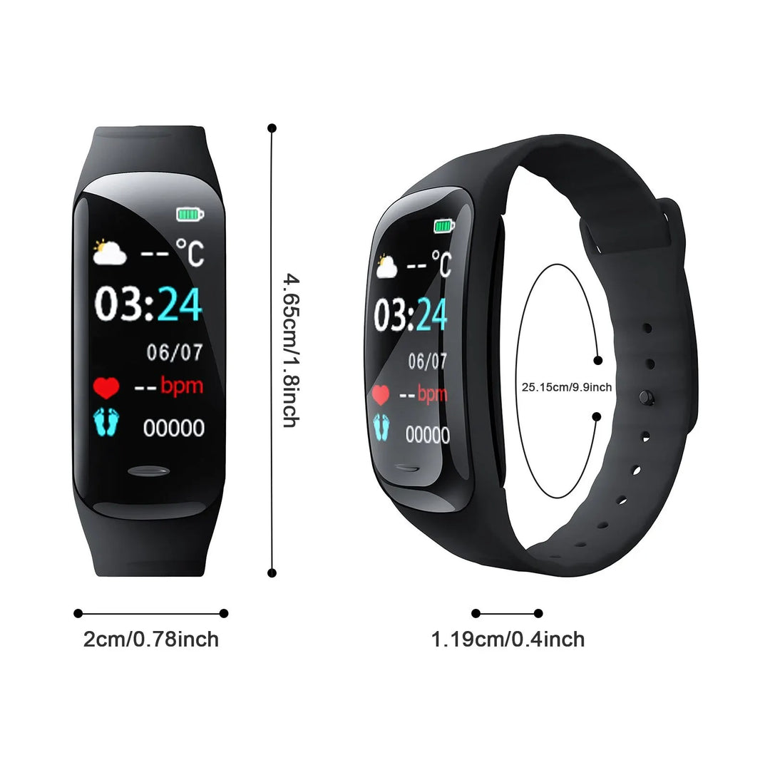 Premium Smart Fitness Watch – Heart Rate, Blood Pressure, Step Counting, Sleep Monitoring, Sports Tracker, Bluetooth, Multi-Sport Mode for Men & Women, Waterproof Wristband