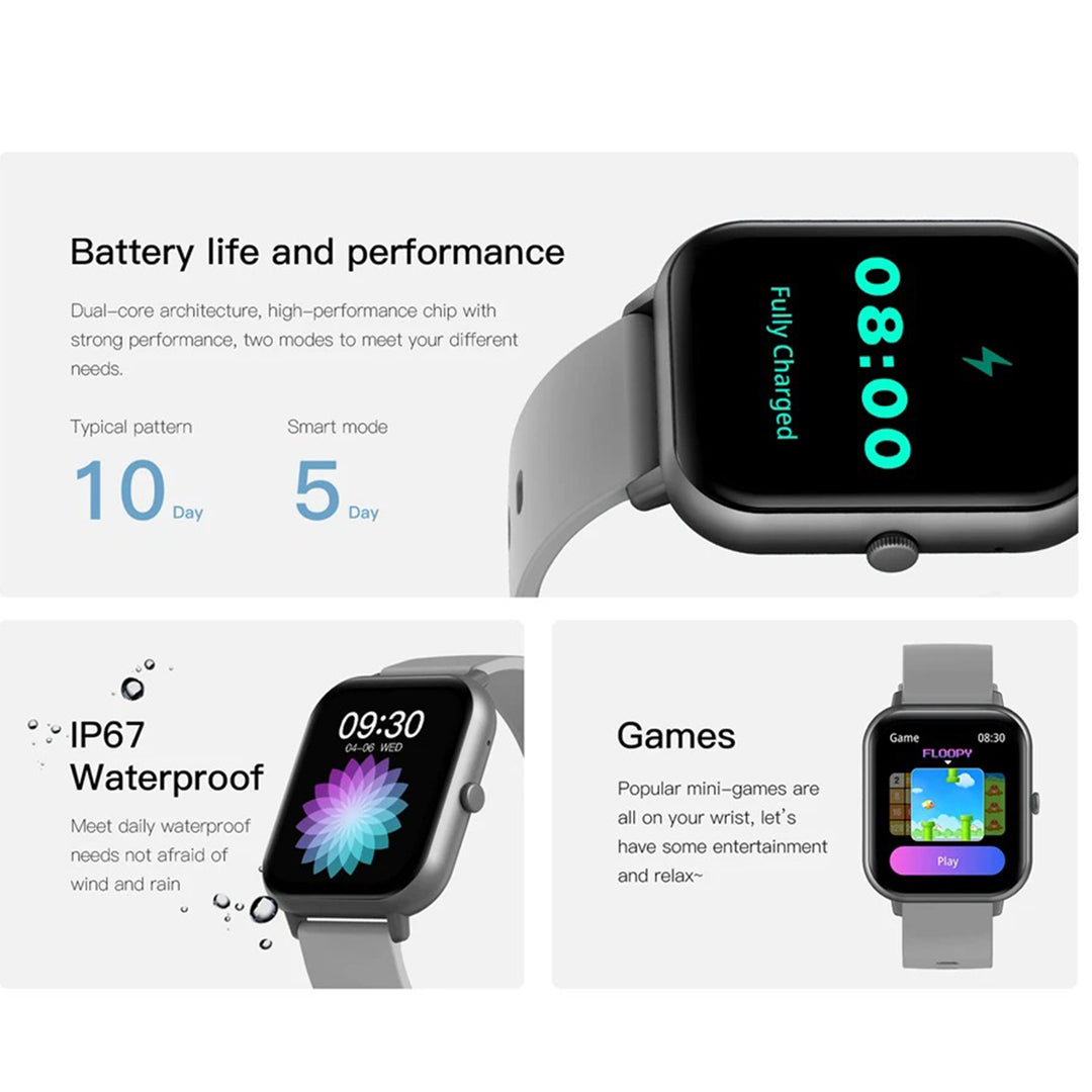 Premium Smartwatch for Women – Custom Dial, Bluetooth Calling, Music Control, IP67 Waterproof, Fitness Tracker, Heart Rate & Blood Pressure Monitor, Compatible with iOS & Android
