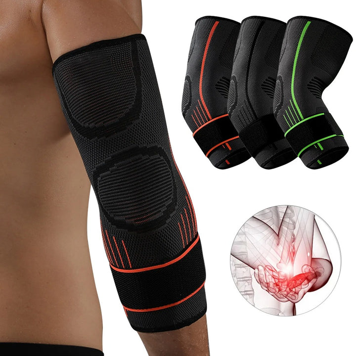 Premium Elbow Brace Compression Sleeve for Tendonitis & Tennis Elbow Relief, Joint Pain Support Protector, Fitness Bandage for Elbow Injury – 1PC