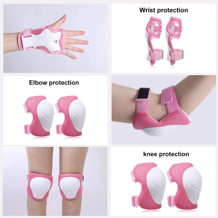 Premium Kids Knee Pads, Elbow Pads & Wrist Guards Safety Set for Ages 3-7, Adjustable Protective Gear for Boys & Girls, Perfect for Skating, Cycling, Skateboard – 6 Pieces