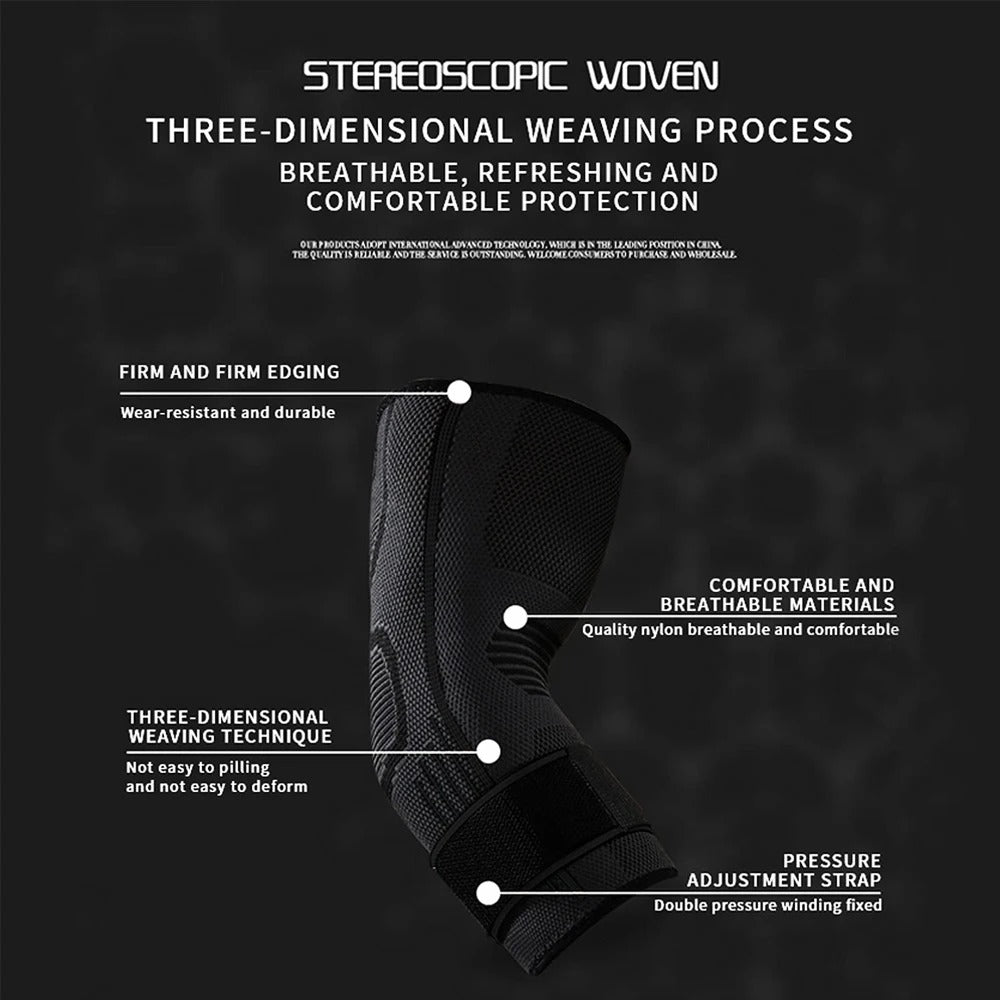 Premium Elbow Brace Compression Sleeve for Tendonitis & Tennis Elbow Relief, Joint Pain Support Protector, Fitness Bandage for Elbow Injury – 1PC