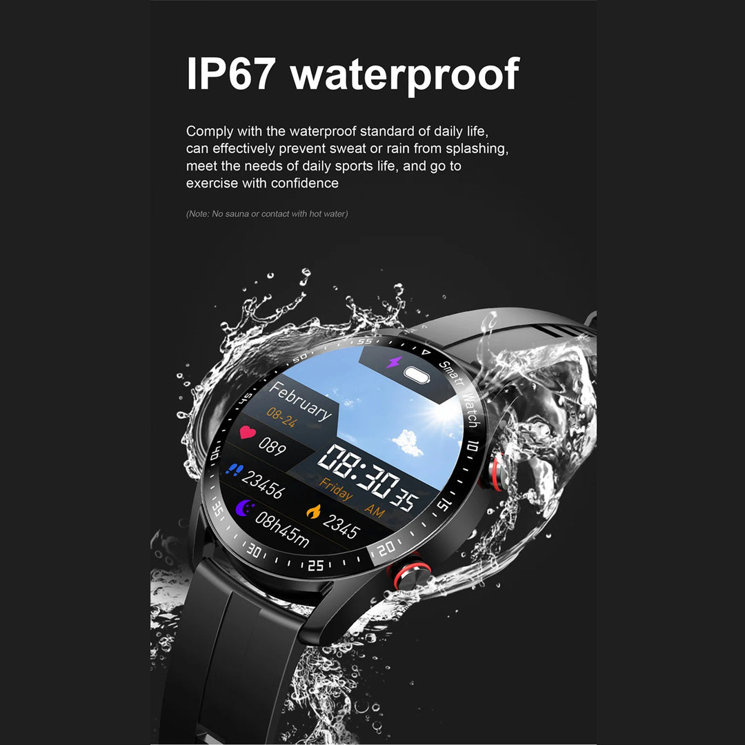 Premium Smartwatch for Men – Full Circle Touch Screen, Bluetooth Call, Waterproof, Heart Rate & Blood Pressure Monitoring, Sports Activity Tracker