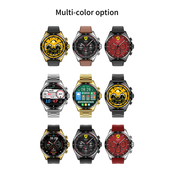 Premium Outdoor Sports GPS Smart Watch for Men – Bluetooth Call, HD AMOLED Screen, Health Monitoring, Compass, IP68 Waterproof, Multi-Sport Mode, Sleep & Blood Oxygen Monitoring, Music Control