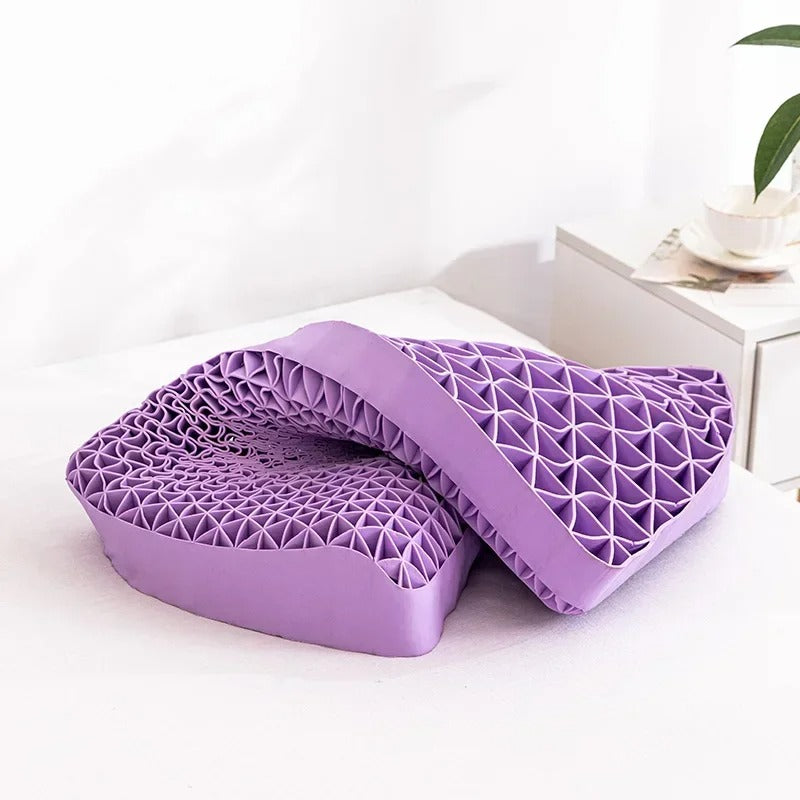 Premium Pectin Pillow – Breathable TPE Zero Pressure Cervical Neck Pillow – Washable Latex Adult Pillow for Neck Pain Relief and Comfort