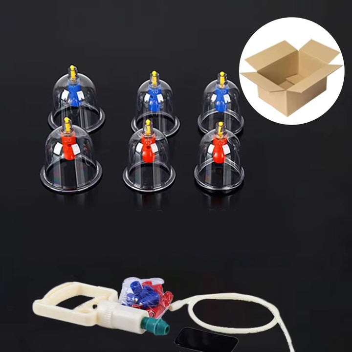 Premium Cupping Therapy Set – Vacuum Suction Cups for Massage, Anti-Cellulite, and Physiotherapy, Relieves Back, Neck, and Leg Pain, Improves Blood Flow, and Encourages Relaxation, Easy-to-Use with Pistol Grip Pump