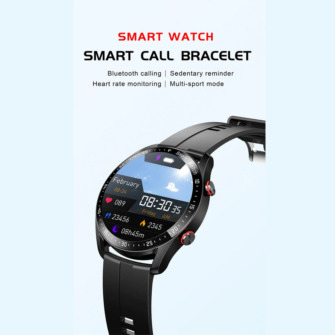 Premium Smartwatch for Men – Full Circle Touch Screen, Bluetooth Call, Waterproof, Heart Rate & Blood Pressure Monitoring, Sports Activity Tracker