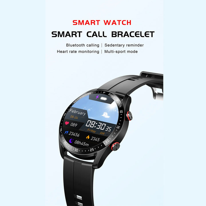 Premium Smartwatch for Men – Full Circle Touch Screen, Bluetooth Call, Waterproof, Heart Rate & Blood Pressure Monitoring, Sports Activity Tracker