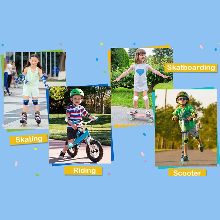 Premium Kids Knee Pads, Elbow Pads & Wrist Guards Safety Set for Ages 3-7, Adjustable Protective Gear for Boys & Girls, Perfect for Skating, Cycling, Skateboard – 6 Pieces