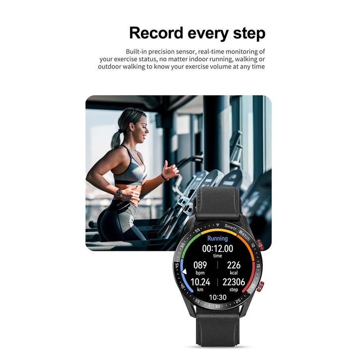 Premium Smartwatch for Men – Full Circle Touch Screen, Bluetooth Call, Waterproof, Heart Rate & Blood Pressure Monitoring, Sports Activity Tracker