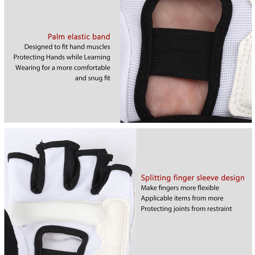 Premium Boxing Gloves for Adults & Kids – Half Finger Design for MMA, Muay Thai, Karate, Taekwondo & Fitness – High-Quality PU Leather, Breathable Mesh – Multiple Sizes (S-XXL)