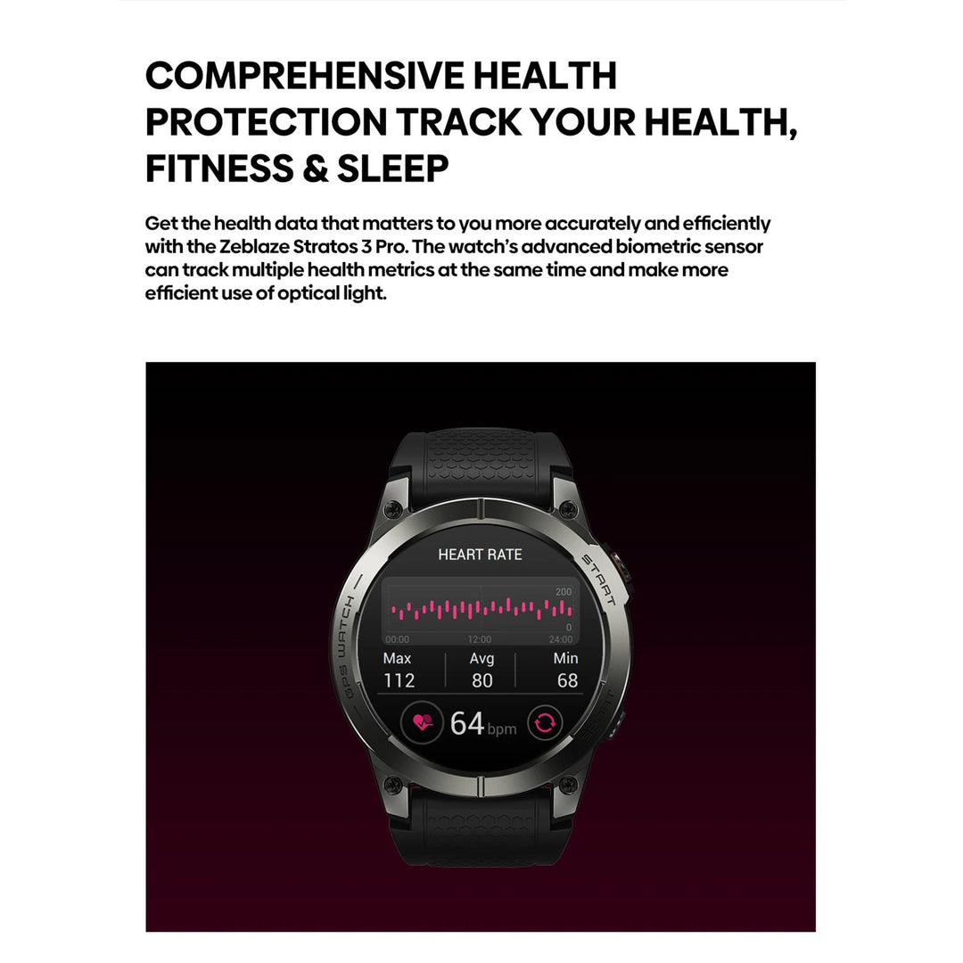Premium GPS Sports Smartwatch for Men - 1.43” AMOLED, Built-in GPS, 100+ Sports Modes, Health Tracking, 18-Day Battery, Waterproof, Bluetooth Calls