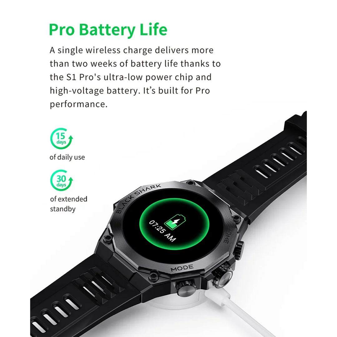Premium Smartwatch for Men & Women – 1.43" AMOLED Display, GPS, 100+ Sports Modes, 21 Days Battery Life, 5ATM Waterproof, Wireless Charging, AI Voice Assistant, Global Version