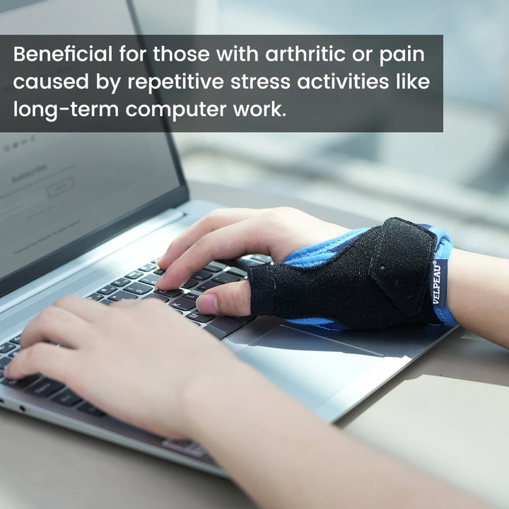 Premium Waterproof Silicone Thumb Brace for Tendonitis, Arthritis & Trigger Finger Pain Relief – Semi-Rigid Splint with Comfortable, Skin-Friendly Thumb Compression Sleeve, Fits Both Hands