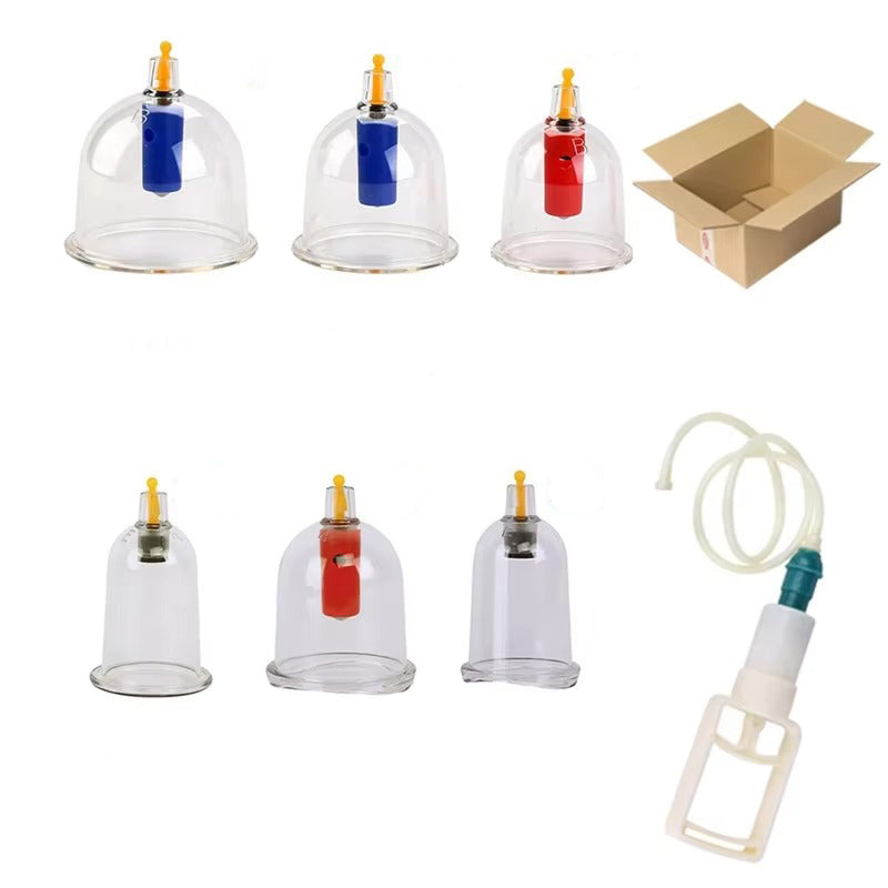 Premium Cupping Therapy Set – Vacuum Suction Cups for Massage, Anti-Cellulite, and Physiotherapy, Relieves Back, Neck, and Leg Pain, Improves Blood Flow, and Encourages Relaxation, Easy-to-Use with Pistol Grip Pump