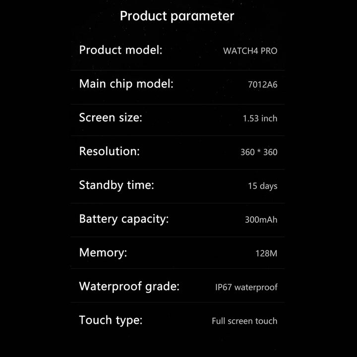 Premium Smartwatch for Men – 1.53'' AMOLED HD Screen, GPS, NFC, Bluetooth Calling, IP68 Waterproof, Heart Rate & Blood Pressure Monitoring, AI Voice Assistant, Sports & Fitness Tracker, 2024