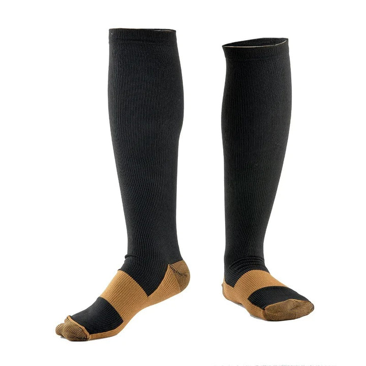 Premium Compression Socks for Men & Women – Copper-Infused Anti-Fatigue Pain Relief – Varicose Vein & Knee High Support – Nylon Stockings for Comfort and Circulation