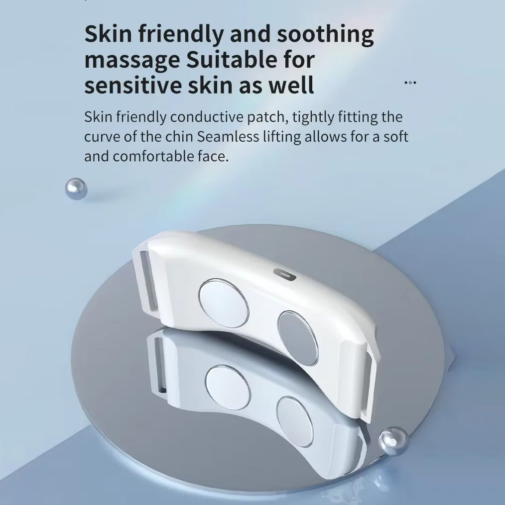 Premium Vibration Chin-Up Facial Lifting Massager – EMS V-Line Beauty Device for Double Chin Removal, Face Shaping, and Skin Firming, Adjustable and Portable with 5-7 Massage Modes