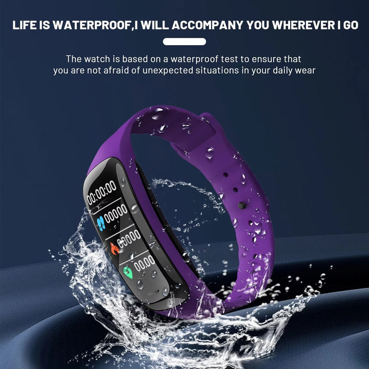 Premium Smart Fitness Watch – Heart Rate, Blood Pressure, Step Counting, Sleep Monitoring, Sports Tracker, Bluetooth, Multi-Sport Mode for Men & Women, Waterproof Wristband